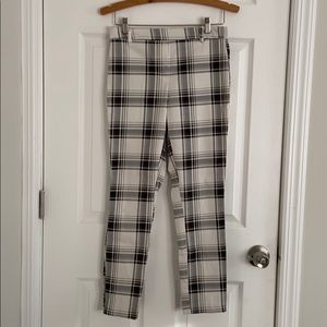 H&M Plaid Elastic Ankle Pants